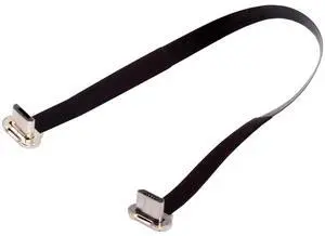 Chenyang Micro USB2.0 Male to Micro USB Male 5Pin Ultra Slim Flat Data Charge Cable 16cm Down to Up Angle 90 Degree Connector