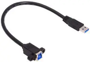 Chenyang USB 3.0 Type-B Female to USB3.0 Type-A Male Cable Extension 5Gbps for Disk SSD Camera Data 30cm