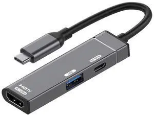 Chenyang USB-C Type-C to HDMI 4K@120hz USB 3.0 OTG Converter HDTV Multiport Adapter with Female PD 100W Power Port