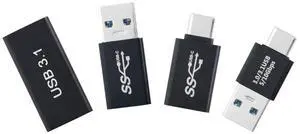 Chenyang 4pcs/lot USB 3.1 Type-A Male Female to USB-C Female Power Data 10Gbps Adapter for Laptop Phone