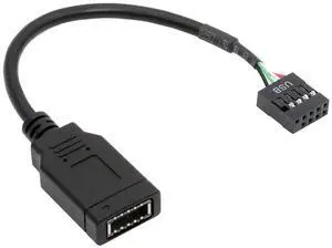 Chenyang Single USB 3.1 Front Panel Socket Key-A Type-E to USB 2.0 9Pin 10Pin Mainboard Header Male Extension Cable