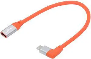 Chenyang USB3.2 Male to Female Extension Cable 20Gbps 90 Degree Left Right Angled Ultra Soft High Flex with 100W and 8K 5K USB4.0 Type-C Compatible with Thunderbolt3/4