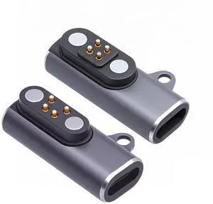 Chenyang 2pcs/lot Magnetic Charging Adapter USB Type-C to Pitch 2.5mm with 4-Pin Terraced Square Contacts Compatible with Bone Conduction Headphone