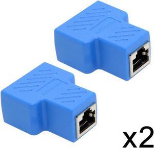 Chenyang Cable 2pcs STP UTP Cat6 RJ45 8P8C Plug To Dual RJ45 Splitter Network Ethernet Switcher Adapter