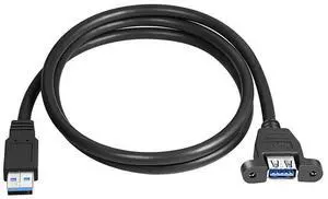 Chenyang USB 3.0 Type A Male to Type A Female Extension Cable 50cm Panel Mount Type for Laptop Desktop