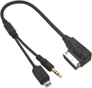 CHENYANG Media In AMI MDI to Stereo 3.5mm Audio & iPhone 6 & Plus Aux Adapter Cable For Car VW AUDI 2014 A4 A6 Q5 Q7