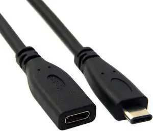 CHENYANG USB-C USB 3.1 Type C Male to Female Extension Data Cable for Macbook Tablet Mobile Phone 60cm UC-218-BK-0.6M