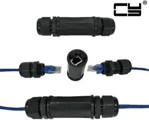 Chenyang Locking Waterproof CAT6 RJ45 Female to Female Lan Ethernet Network Extension Adapter Coupler