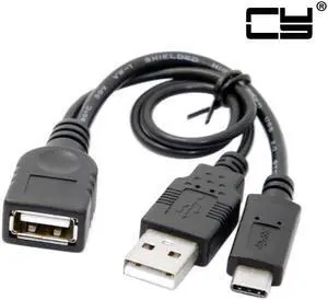 CHENYANG USB-C Type-C USB 3.1 to  USB 2.0 Female OTG Data Cable with Power for Cell Phone & Tablet & Laptop & Macbook Pro