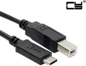 CHENYANG USB-C USB 3.1 Type C Male Connector to USB 2.0 B Type Male Data Cable for Cell Phone & Macbook & Laptop