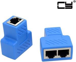 Chenyang 2pcs STP UTP Cat6 RJ45 8P8C Plug To Dual RJ45 Splitter Network Ethernet Switcher Adapter