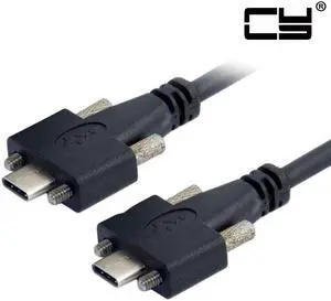 Chenyang USB 3.1 Type-C Dual Screw Locking to Locking USB-C 10Gbps Data Cable 1.2m Panel Mount Type