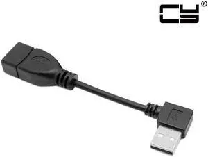 CHENYANG 480M USB 2.0 Left Angled 90 degree A type male to Female extension cable 10cm