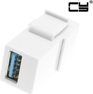 CHENYANG USB 3.0 A Female to A Female Extension Keystone Jack Coupler Adapter for Wall Plate Panel USB Cable