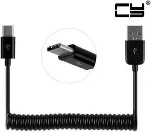 CHENYANG Stretch USB-C 3.1 Type C Male to Standard USB 2.0 A Male Data Cable for Nokia N1 Tablet & Mobile Phone UC-318-BK-1.0M