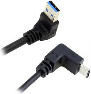 CHENYANG USB 3.1 USB-C Up & Down Angled to 90 Degree Down Angled A Male Data Cable for Macbook & Tablet & Phone UC-298-DN
