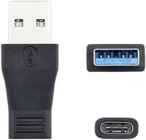 Jimier USB-C USB 3.1 Type C Female to USB 3.0 A Male Data Adapter for Macbook Tablet Mobile Phone UC-357-BK