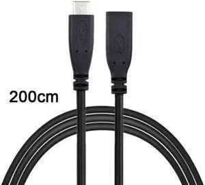 CHENYANG USB-C USB 3.1 Type C Male to Female Extension Data Cable for Laptop & Macbook Tablet Mobile Phone 2m UC-218-BK-2.0M