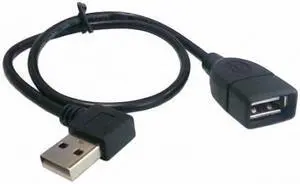 CHENYANG 480M USB 2.0 Right Angled 90 degree A type male - Female extension cable 40cm