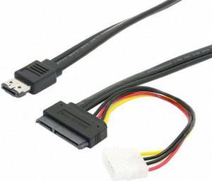 Cablecc  50cm eSATAp Power ESATA Combo to SATA 22pin & IDE 4pin 5V 12V for 3.5" 2.5" Hard Disk Data Cable