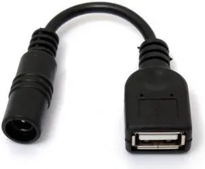 Jimier 5V USB Female to DC Power Jack 5.5 2.1mm Charge Adpter Cable for Cell Phone & Tablet PW-155