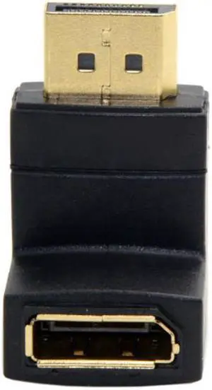 Jimier Down Angled 90 Degree DisplayPort Male to Female Extension Adapter DP-086-DN