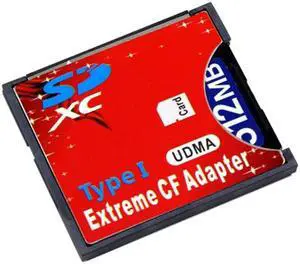 CY SD SDHC SDXC to High-Speed Extreme Compact Flash CF Type I Adapter For 16/32/64/128 GB EP-078