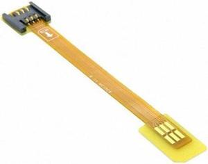 Jimier GSM CDMA Standard UIM SIM Card Kit Male to Female Extension Soft Flat FPC Cable Extender 10cm EP-084