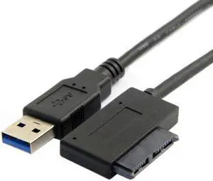 Jimier USB 3.0 to 7+6 13pin Slimline Sata Adapter Cable for Laptop Cd DVD Rom Optical Drive U3-381