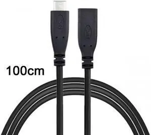 CHENYANG USB-C USB 3.1 Type C Male to Female Extension Data Cable for Laptop & Macbook Tablet Mobile Phone 1m UC-218-BK-1.0M