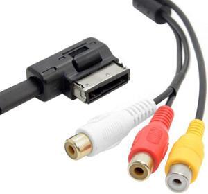 CY AMI MMI to 3 RCA o Video Cable Female DVD video and o input cable For  A1 A7 A8  Car CA-097