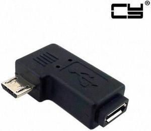 CHENYANG 90 degree Left angled Micro USB 2.0 5P Male to Female M to F extension adapter