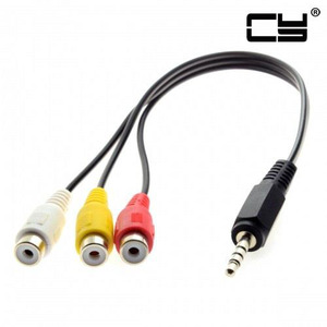10-Pack 6ft 3.5mm AUX To 2 RCA Male Y-Cables – Stereo Audio Adapter For MP3/iPod