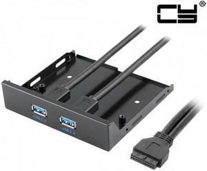 CHENYANG USB 3.0 Dual Port Front Panel to Motherboard 20Pin Connector Cable for PC 3.5" Floppy Bay