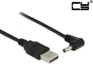 CHENYANG USB 2.0 Male to Right Angled 90 Degree 3.5mm 1.35mm DC power Plug Barrel 5v Cable 80cm