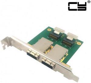 CHENYANG  Dual Ports Mini SAS SFF-8088 To SAS 36Pin SFF-8087 PCBA Female Adapter With PCI Bracket