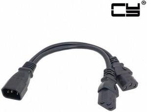 CHENYANG  Single C14 to Dual C13 5-13R Short Power Y Type Splitter Adapter Cable Cord