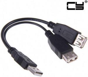 CHENYANG USB 2.0 A Male to Dual Data USB 2.0 A Female + Power Cable USB 2.0 A Female Extension Cable 20cm