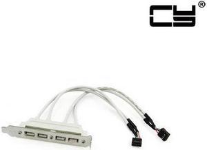 CHENYANG PCI 4 PORTS USB 2.0 Female Screw to Motherboard 9p header cable with bracket