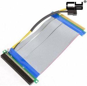 CHENYANG PCI-E Express 16X to 16x Riser Extender Card with Molex IDE Power & Ribbon Cable 20cm