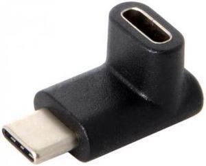 Cablecc 90 Degree Up or Down Angled Reversible USB 3.1 Type-C Male to Female Extension Adapter for Laptop & Phone