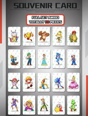 20PCS Mario Kart 8 Deluxe NFC Tag Cards Set - Super Smash Brothers For NS Switch