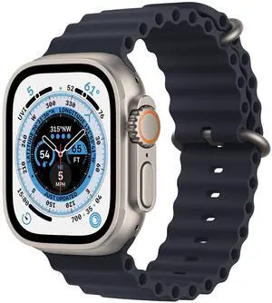 Apple Watch Ultra 1st Gen 49mm (GPS + Cellular) Titanium Case with Midnight Ocean Band - Grade A+