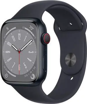 Apple Watch Series 8 45mm (GPS + Cellular) Aluminum Midnight Case with Midnight Sport Band M/L (Grade B+)