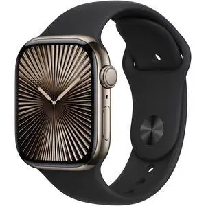 Apple Watch Series 10 42mm (GPS + Cellular) Natural Titanium with Medium/Large Black Sport Band (Grade B+) Apple Watch Series 10 42mm (GPS + Cellular) Natural Titanium with Medium/Large Black Sport Band (Grade B+)
