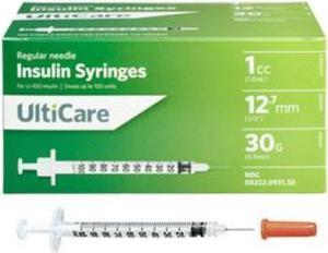 UltiMed, Inc. 5125 Syringe, Low Dead Space, 1mL, 22G x 1½in., 100/bx , box