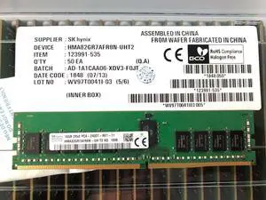 Hynix HMA82GU7AFR8N-UH 16GB 2Rx8 DDR4-19200E 2400MHz 288P ECC Unbuffered EDIMM Server Memory