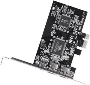 PCI-E PCI Express FireWire 1394a IEEE 1394 Controller Card with Firewire Cable Computer Components