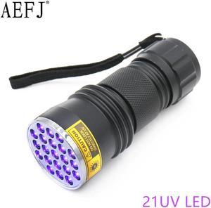 21LED 12LED UV Light 395-400nm LED UV Flashlight torch light lamp