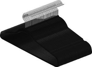 10 PCS Non Slip Velvet Clothes Suit/Shirt/Pants Hangers Black